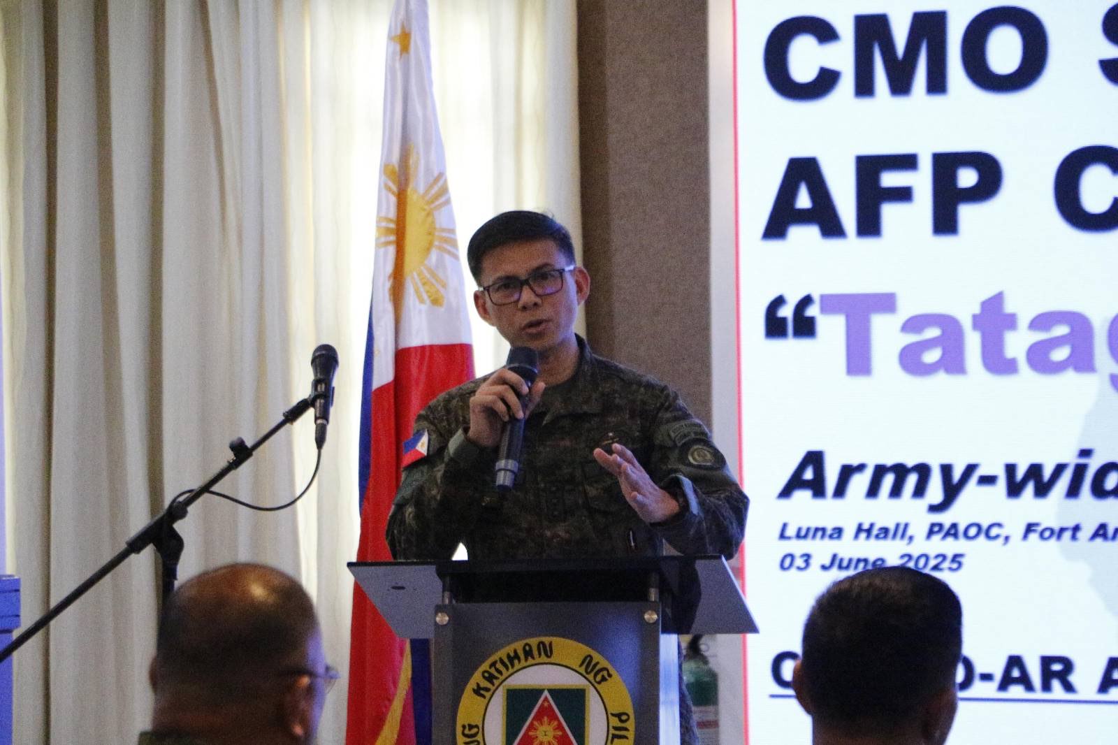 AFP OJ7 Updates Major Service 7 on Mulat Performance at Army-wide CMO Consultative Workshop